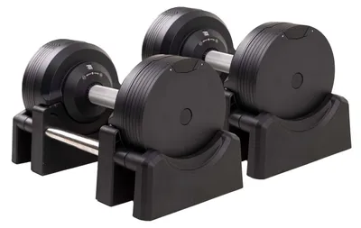 Productafbeelding van Verstelbare halterset van 23,5 kg met gietijzer en antislip voor compacte krachttraining thuis