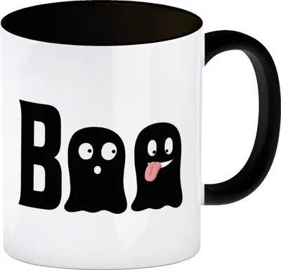 Produktbild von Boo Gespenster Kaffeebecher Schwarz