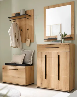 Produktbild von Garderobe Set 5-teilig "Design-D" in Evoke Eiche 170 x 200 cm, Soft-Close