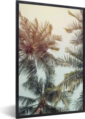 Produktbild von MuchoWow® Gerahmtes Poster Palme - Sommer - Tropisch 60x90 cm - Poster mit Schwarzem Bilderrahmen Wandposter Rahmen Foto Bilder - Kunst