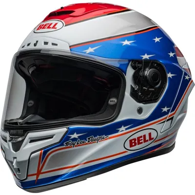 Zdjęcie produktu dla Kask Bell Race Star DLX Flex Beaubier 24, biały/czerwony/niebieski, S (55/56)