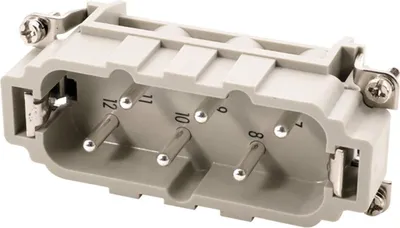 Immagine prodotto di HARTING Han 6HsB inserto maschio (M) connessione a vite, 6 poli + PE 400 V/690 V, 35 A - 1 pezzo