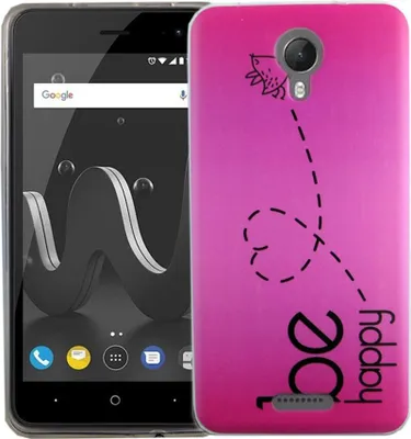 Produktbild von Handy Hülle für Wiko Jerry 2 Be Happy Pink Smartphone Cover Bumper Schale Etuis