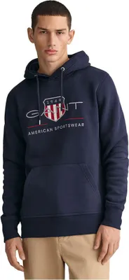 Produktbild von Gant Archive Shield Regular Fit Kapuzenpullover Blau S Mann Blau S