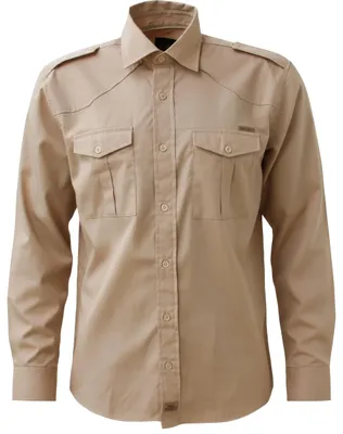 Produktbild von ROCK-IT Apparel Herren Langarm Hemd - Worker Shirt – Regular Fit 3X-Large Beige