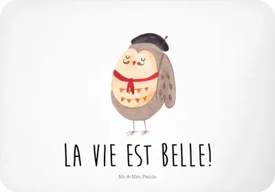 Produktbild von Mr. & Mrs. Panda magnet Eule Frankreich - Weiß - Geschenk, Das Leben Ist schön, whiteboardmagnet, haftmagnet, Kühlschrankmagnet, Französisch, zettelhalter, Notizhalter