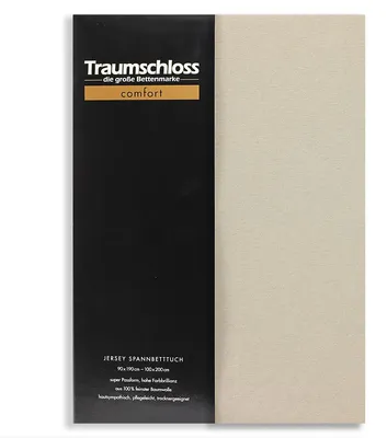 Produktbild von Traumschloss Comfort Jersey Spannbettlaken 90-100 x 200 cm kiesel 100% Baumwolle