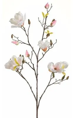 Produktbild von Kunstblume Magnolienzweig - 105 cm - cremeweis/rosa - Kunstliche Seidenblumen