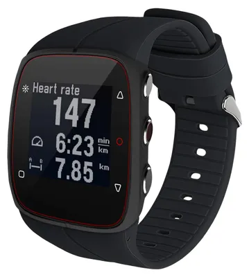 Produktbild von kwmobile Silikon Uhrenarmband für Polar M400 / M430 Armband - Ersatzarmband für Fitnesstracker - Wechselarmband Smartwatch - Schwarz