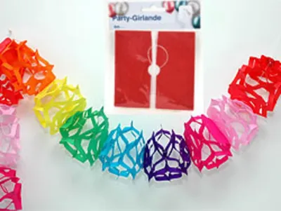 Produktbild von Party - Girlande 4 m, 14 x 14 cm, bunt