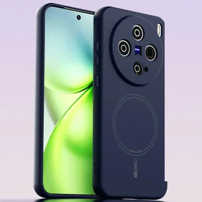 Obrázek produktu pro Magnetické pouzdro pro Vivo X200 Pro Mini, kompatibilní s MagSafe, tekutý silikon, nárazuvzdorné a odolné proti poškrábání Tmavomodrá