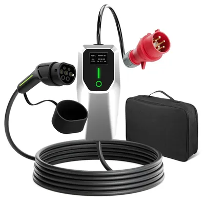 Imagen del producto de Cargador de pared portátil de 11 kW - 5 metros de cable - Resistente al agua (IP65) - Para vehículos eléctricos