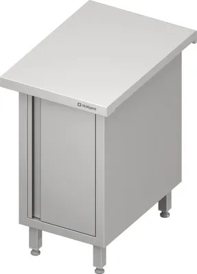 Image de Sortie neutre "Free Flow" avec porte battante 500x750x880 mm, plaque de recouvrement en inox
