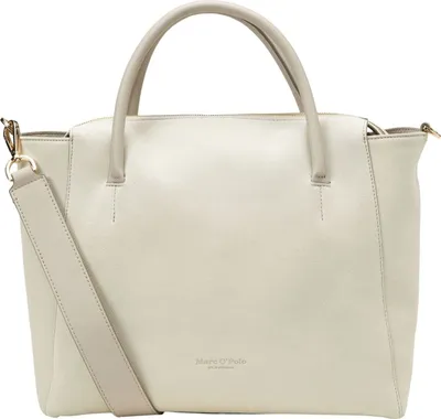 Produktbild von Marc O'Polo Leder Schultertasche Handtasche Taya Shopper Stone Grey hellgrau