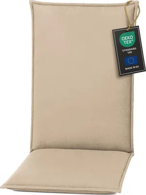 Zdjęcie produktu dla Pillows24 Poduszka na krzesła ogrodowe -120x50x8 cm / Cappuccino - Poduszka, siedzisko na krzesło, poduszka na siedzisko do mebli ogrodowych, krzesła ogrodowe