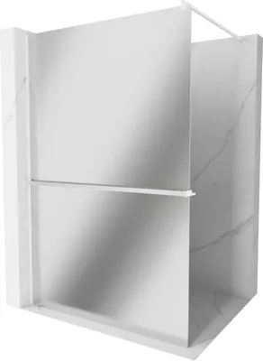 Zdjęcie produktu dla Mexen Kioto+ Ścianka Prysznicowa Walk-in 140x200cm Lustro Biała
