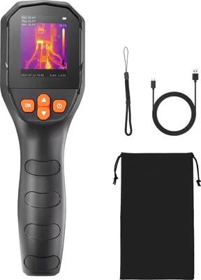 Produktbild von SucceBuy Handheld Wärmebildkamera mit TISR Superauflösung 240x180, ausgestattet mit 2 MP visueller Kamera, 96x96 IR-Auflösung, 25 Hz Bildwiederholfrequenz, Temperaturbereich von -20 bis 550 °C, 4 Bildmodi und 6 Farbpaletten