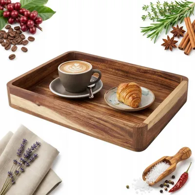 Produktbild von Sokomedica Akazienholz Serviertablett 24 cm Rechteckig