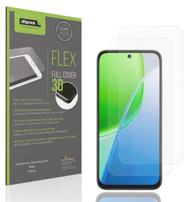 Produktbild von 2x Full Cover Schutzfolie matt für Vivo Y31d Panzerfolie Anti-Shock