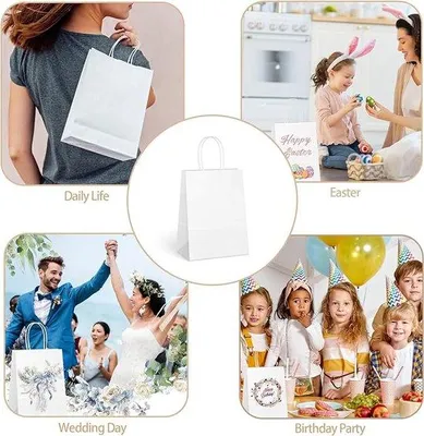 Productafbeelding van Famanu papieren tasjes, kraftpapier - 100 stuks