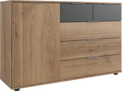 Produktbild von Highboard >Valencia< in Plankeneiche-Nachbildung - 130x83x41cm (BxHxT)