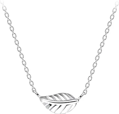 Produktbild von Kette Blatt: Damen Halskette Silber 925