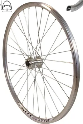 Produktbild von REDONDO 28 Zoll Vorderrad Laufrad Fahrrad V Profil Felge Silber Disc