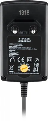 Produktbild von goobay 3/12 V Universal Netzteil inkl. 8 x DC Adapter max. 27 W und 2,25 A schwarz 1,8 m (1er Faltschachtel)