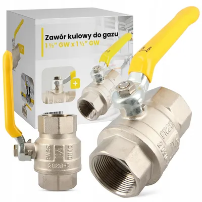 Produktbild von TRCR Kugelhahn Gas Messing DN40 1 1/2 Zoll Griff