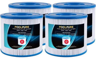 Productafbeelding van Zwembad filter type D - 4 stuks - 10,5 x 9,5 cm