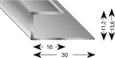 Produktbild von Kügele Gleitabschlussprofil U-Profil Übergangsleiste 11/1000mm Alu silber eloxiert