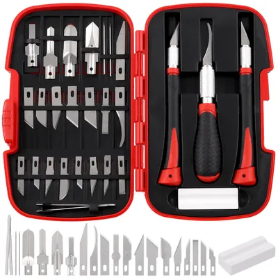 Präzisions-Hobbymesser-Set, 30-teilig, mit Klingen & Zubehör