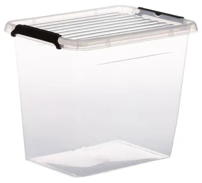 Produktbild von 5Five Aufbewahrungsbox mit Deckel - Clip Box - 3 Liter - 19 x 15 x 17 cm - Kunststoff - transparent