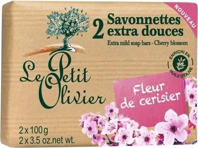 Obrázek produktu pro Le Petit Olivier Extra jemné mýdlo - Třešňový květ, 2x100g