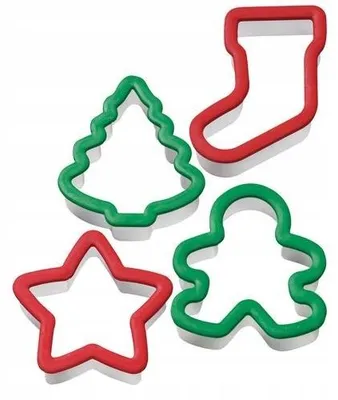 Produktbild von Wilton - 4er Set Ausstecher Weihnachten - versch. Motive, Backzubehör - 2311-260