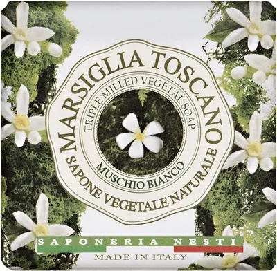 Zdjęcie produktu dla Nesti Dante Marsiglia Toscano Muschio Bianco Naturalne mydło toaletowe, 200g