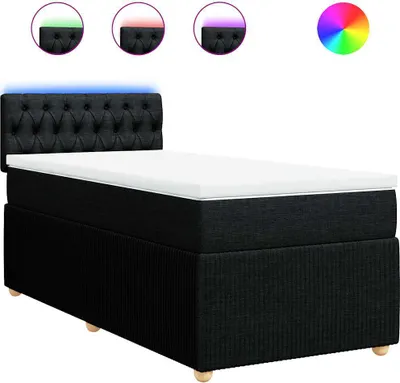 Obrázek produktu pro vidaXL Postel Boxspring s matrací černá 80x200 cm Látka