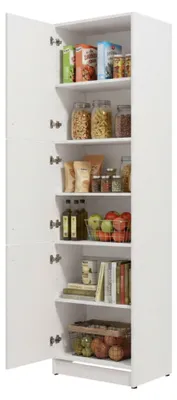 Produktbild von Falmentaa – Küchenschrank, 60x58x215h cm Weiß, 5 Einlegeböden