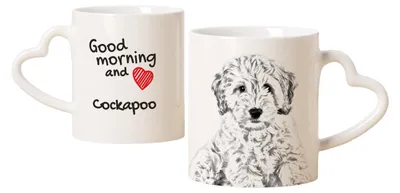 Immagine prodotto di Cockapoo - Tazza con cane, graziosa tazza con manico a forma di cuore, regalo universale del marchio Art-Dog