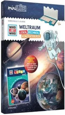 Zdjęcie produktu dla miniLÜK-Set. Vorschule/ 1. Klasse:  WAS IST WAS WELTRAUM - Lesen, Rechnen, Konzentrieren