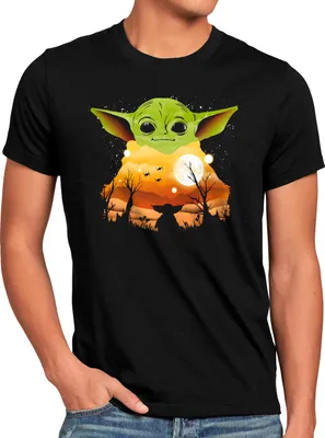 Produktbild von A.N.T. Baby Grogu Herren T-Shirt yoda mando kopfgeldjäger