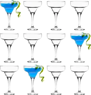 Produktbild von 12x clear 295ml Misket Margarita Gläser - Spülmaschine Safe Klassische Party Bar Champagner Espresso Cocktail Glas Geschenk-Set - von lav - von lav