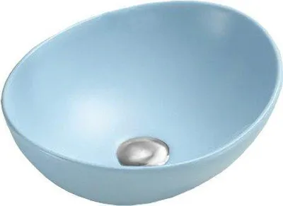 Image de Elza lavabo pour comptoir 40x33 cm bleu mat (21014049)