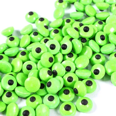 Produktbild von Streuselheld Zuckeraugen Monster 80g essbare Gebäckdekoration in Neongrün für Halloween Backkreationen