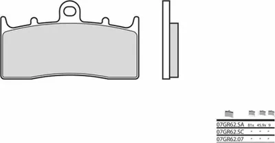 Zdjęcie produktu dla Klocki hamulcowe BREMBO Street Sintered Metal - 07GR62SA