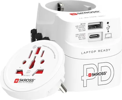 Produktbild von Skross PRO Light USB A/C 45PD World Reiseadapter, Weltweit