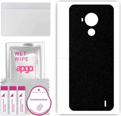 Produktbild von apgo Rückseite Schutzfolie, Skin, kompatibel mit Nokia C30, Hinten Displayschutzfolie aus Vinylfolie, kratzfest, einfache Montage - Mattschwarz
