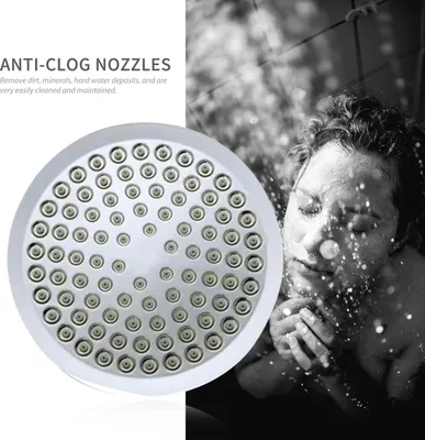 Obrázek produktu pro 6palcová vysokotlaká sprchová hlavice G1/2 Rain Showerhead Nastavitelná sprchová hlavice do koupelny Sprchová hlavice s rozprašovačem Leštěný chrom Koupelnová dešťová kulatá sprchová hlavice Náhrada sprchové hlavice