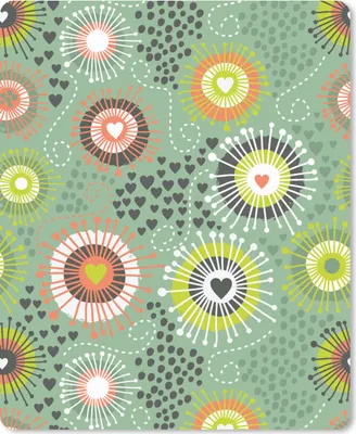 Produktbild von MuchoWow® Mauspad Mousepad Blume - Design - Herzen 30x40 cm - Mousepads - Maus Mat - Pad - Mausunterlage - Mausmatten