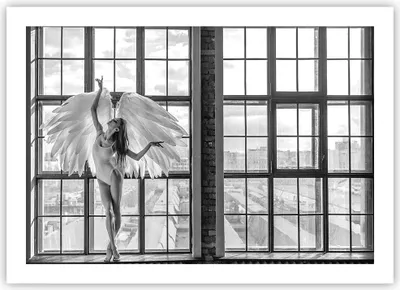 Produktbild von Poster - Poster ohne Rahmen - Frau Engel Ansicht - 70x50 cm - Wand Bild - Wanddeko - Wandbilder - Kunstposter - Wandposter - Bilder - Kunstdruck - Wanddekoration - Wandbild - P2XAA70x50-4214